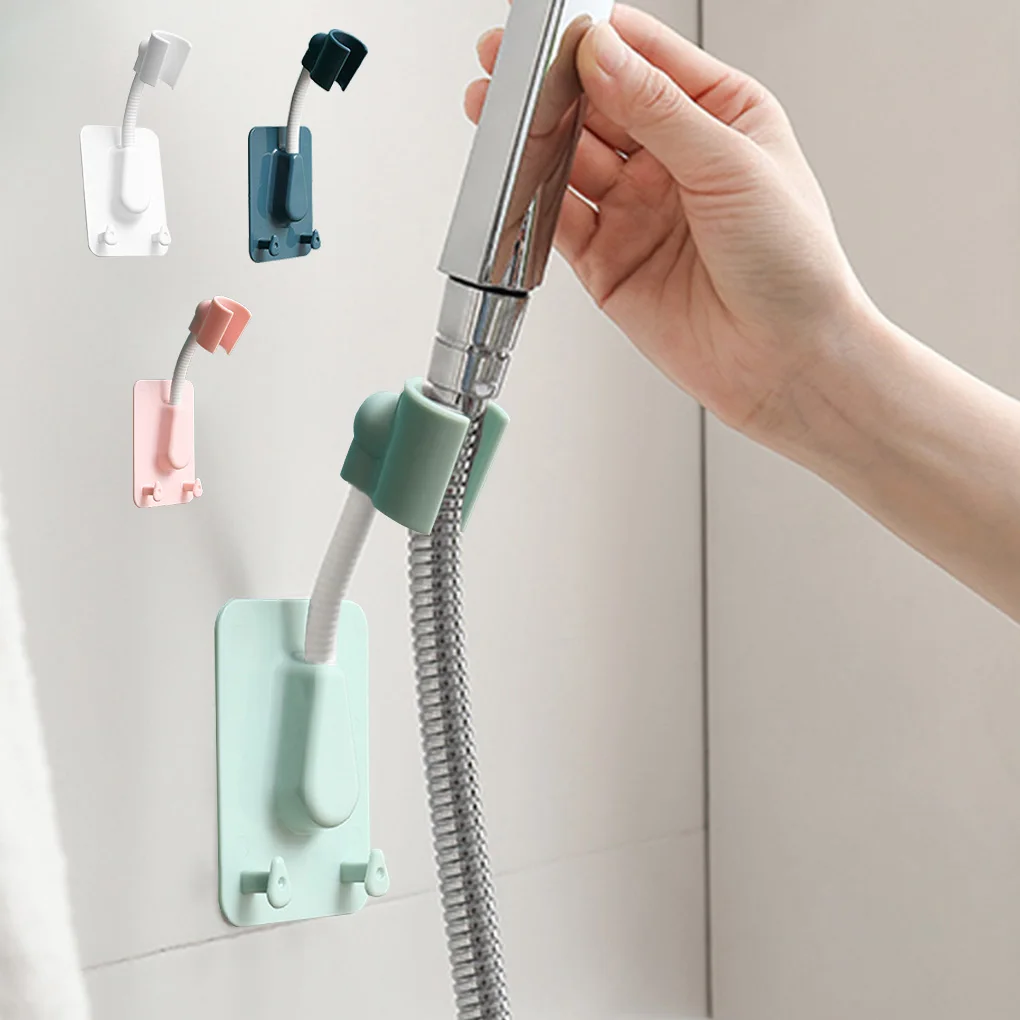 Self-adhesive shower head holder