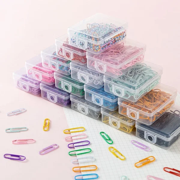 Colorful metal paper clips – Image 2