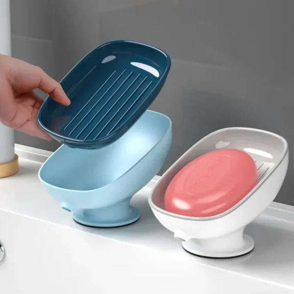 Super Suction Cup Soap Dish with Water Drain – Image 2