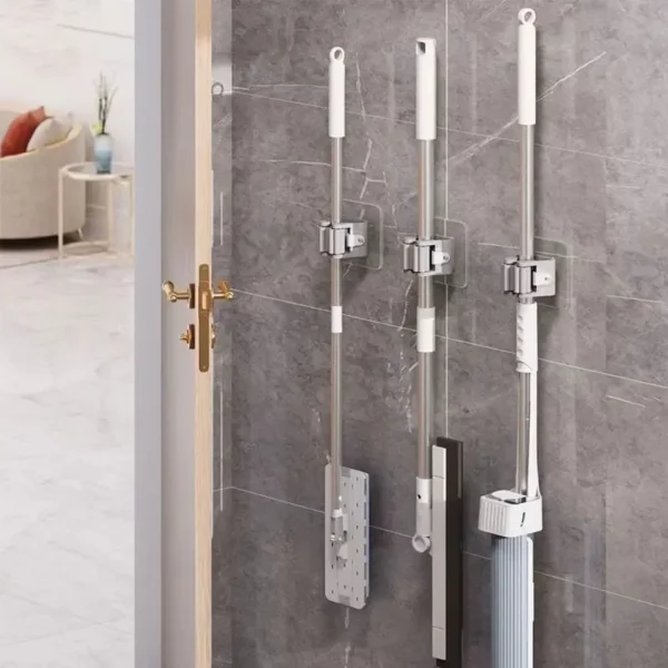 Plastic Wall Mounted Mop Storage Holder – Image 2